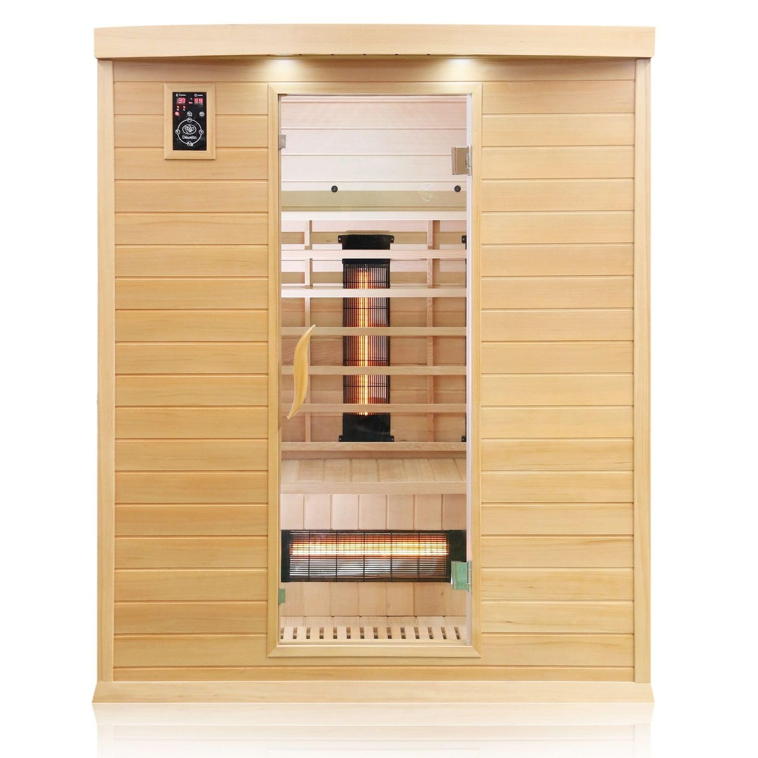 dewello-pierson-infrarotkabine-160x105-cm-f-r-2-3-personen-hemlock-vollspektrum image 2