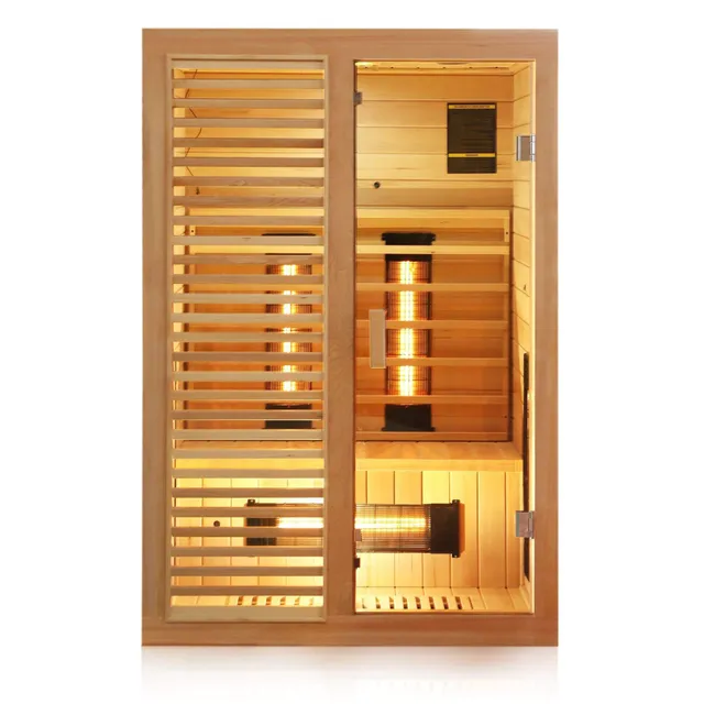 dewello-infrarotkabine-hamlin-130-x-105-cm-f-r-1-2-personen-hemlock-mit-vollspek image 1