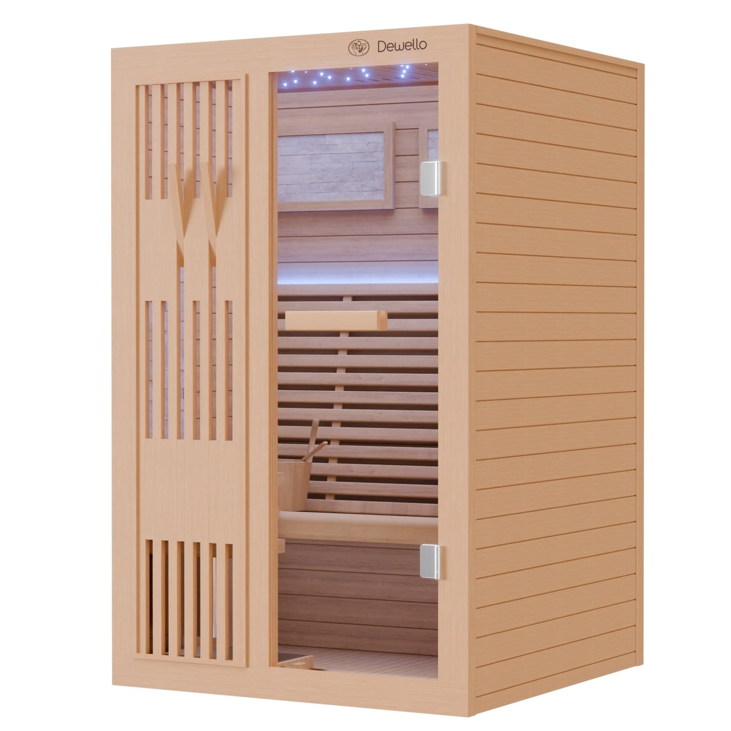 dewello-minto-120x120-finnische-sauna-aus-hemlock-tannenholz-mit-3-5-kw-harvia-o image 3