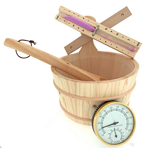 dewello-sauna-zubeh-r-set-5-teilig-eimer-4-l-kelle-thermometer-hygrometer-sanduh image 7
