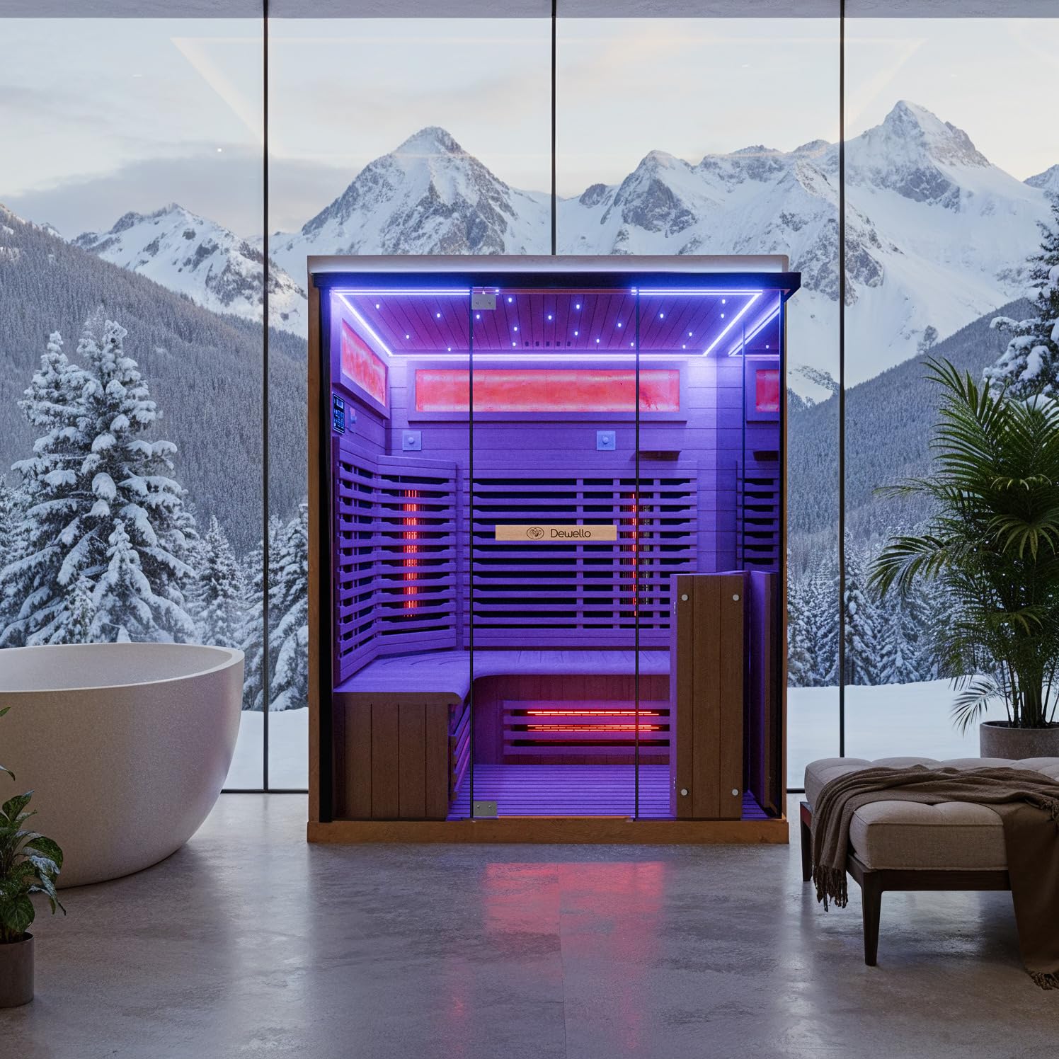 dewello-infrarotkabine-kenora-160x120-infrarotsauna-f-r-2-3-personen-aus-hemlock image 3