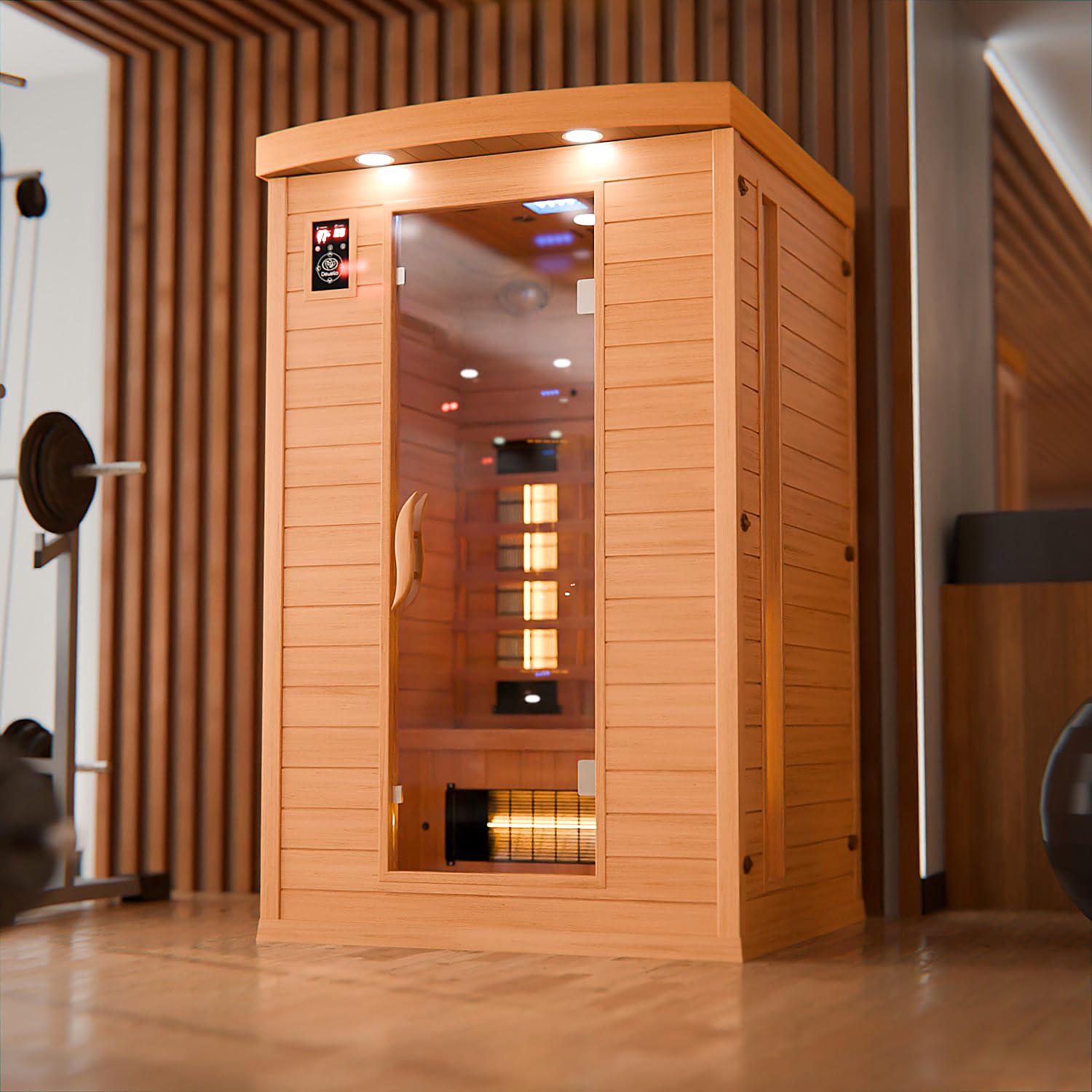dewello-infrarotkabine-hyder-115x105-infrarotsauna-f-r-1-2-personen image 2