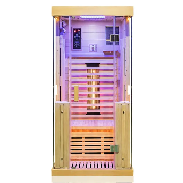 dewello-kingston-infrarotkabine-90x90-infrarotsauna-f-r-1-person-hemlock-holz image 1