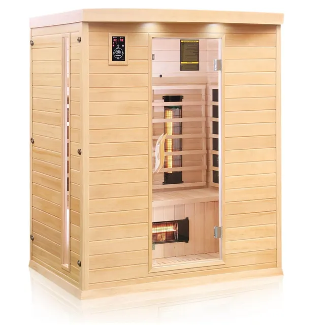 dewello-pierson-infrarotkabine-160x105-cm-f-r-2-3-personen-hemlock-vollspektrum image 1