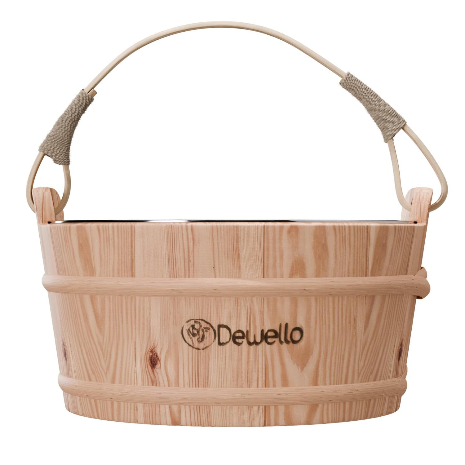 dewello-saunaeimer-inkl-kelle-mit-edelstahleinsatz-3-liter-hemlock-holz image 8