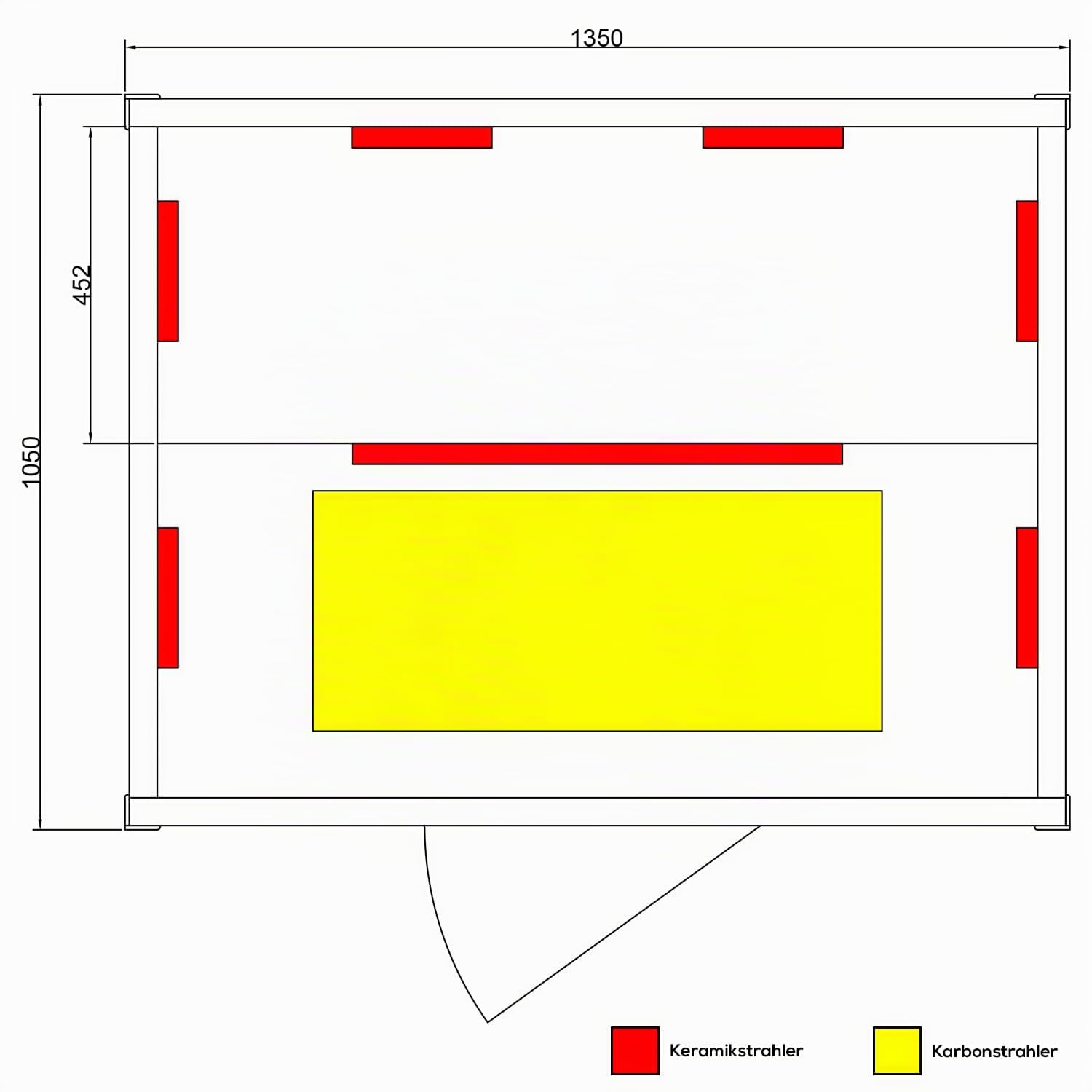 dewello-laval-plus-infrarotkabine-135x105-cm-f-r-1-2-personen-hemlock-mit-kerami image 8