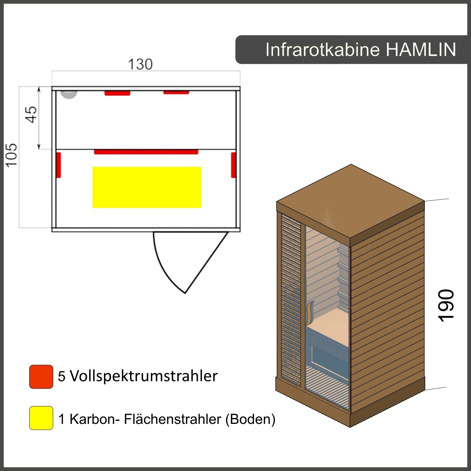 dewello-infrarotkabine-hamlin-130-x-105-cm-f-r-1-2-personen-hemlock-mit-vollspek image 5