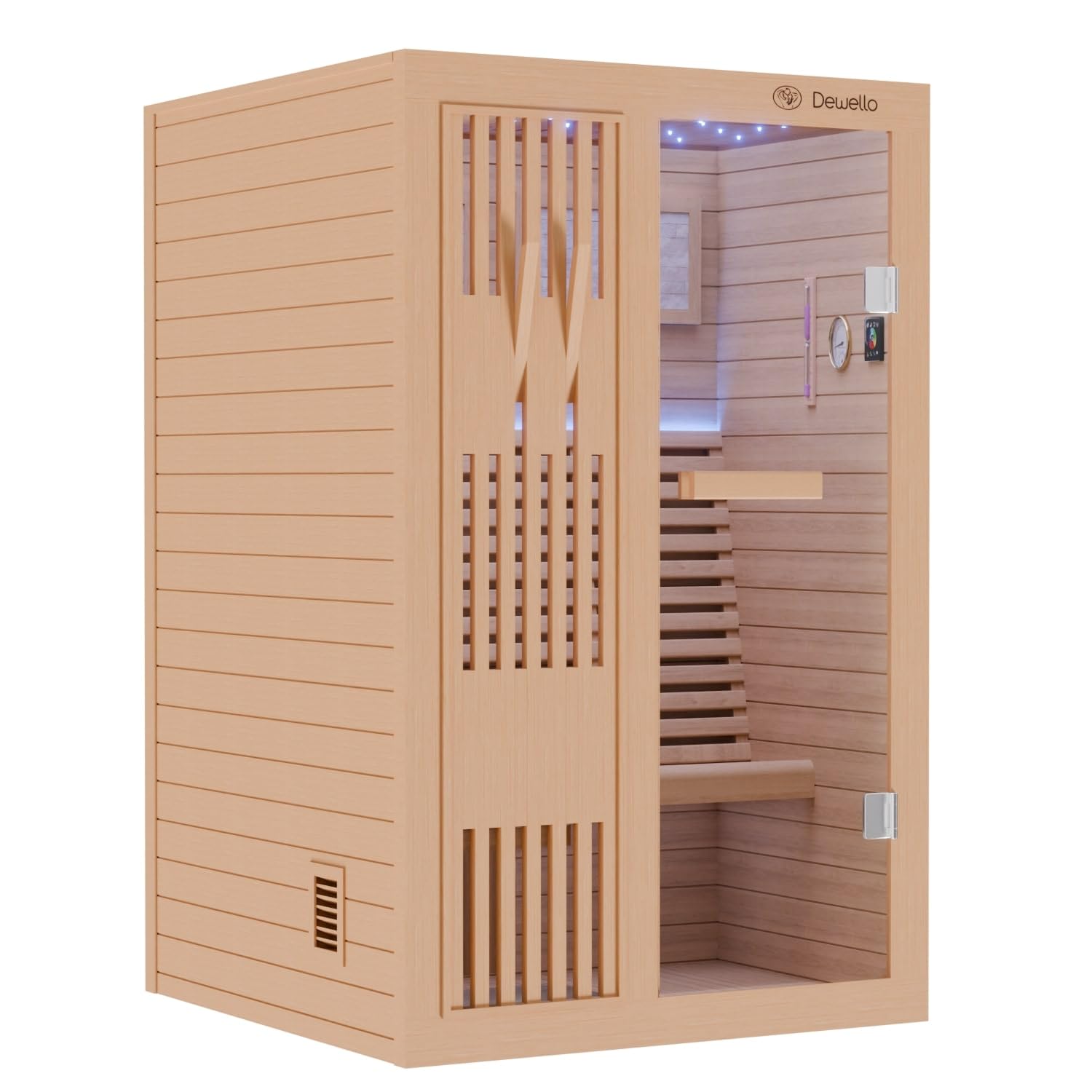 dewello-minto-120x120-finnische-sauna-aus-hemlock-tannenholz-mit-3-5-kw-harvia-o image 4