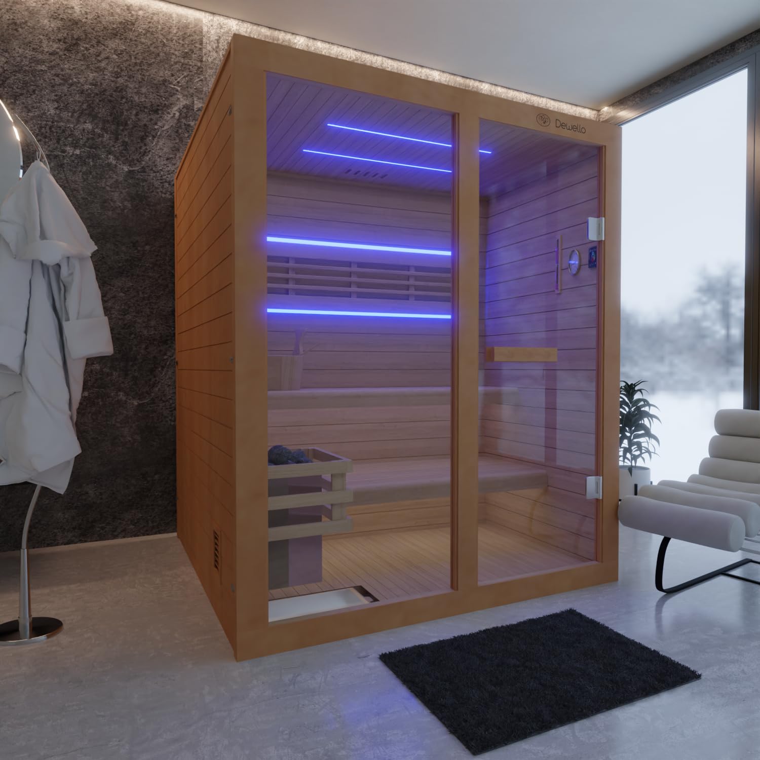 dewello-finnische-sauna-tofino-160x150-saunakabine-2-3-personen-mit-4-5-kw-harvi image 3
