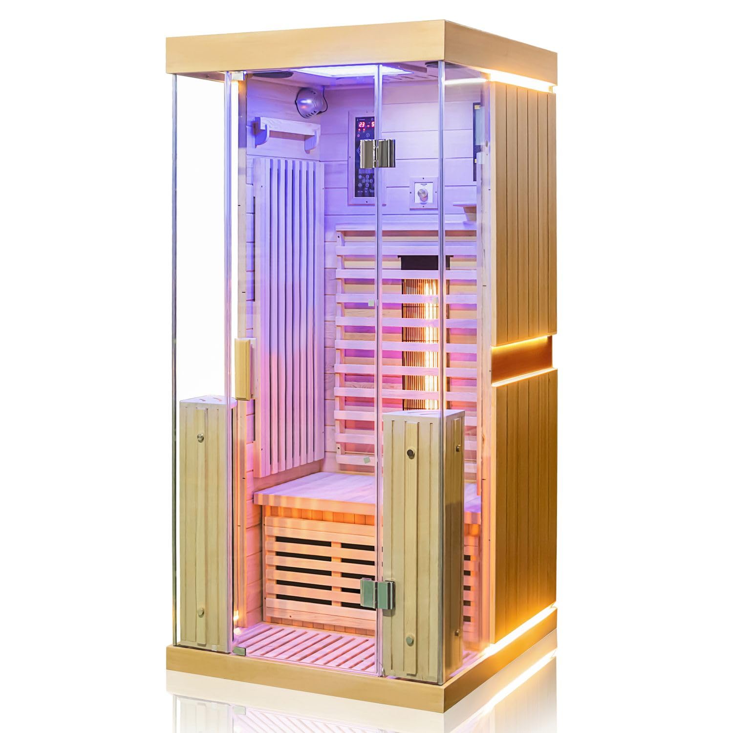 dewello-kingston-infrarotkabine-90x90-infrarotsauna-f-r-1-person-hemlock-holz image 2