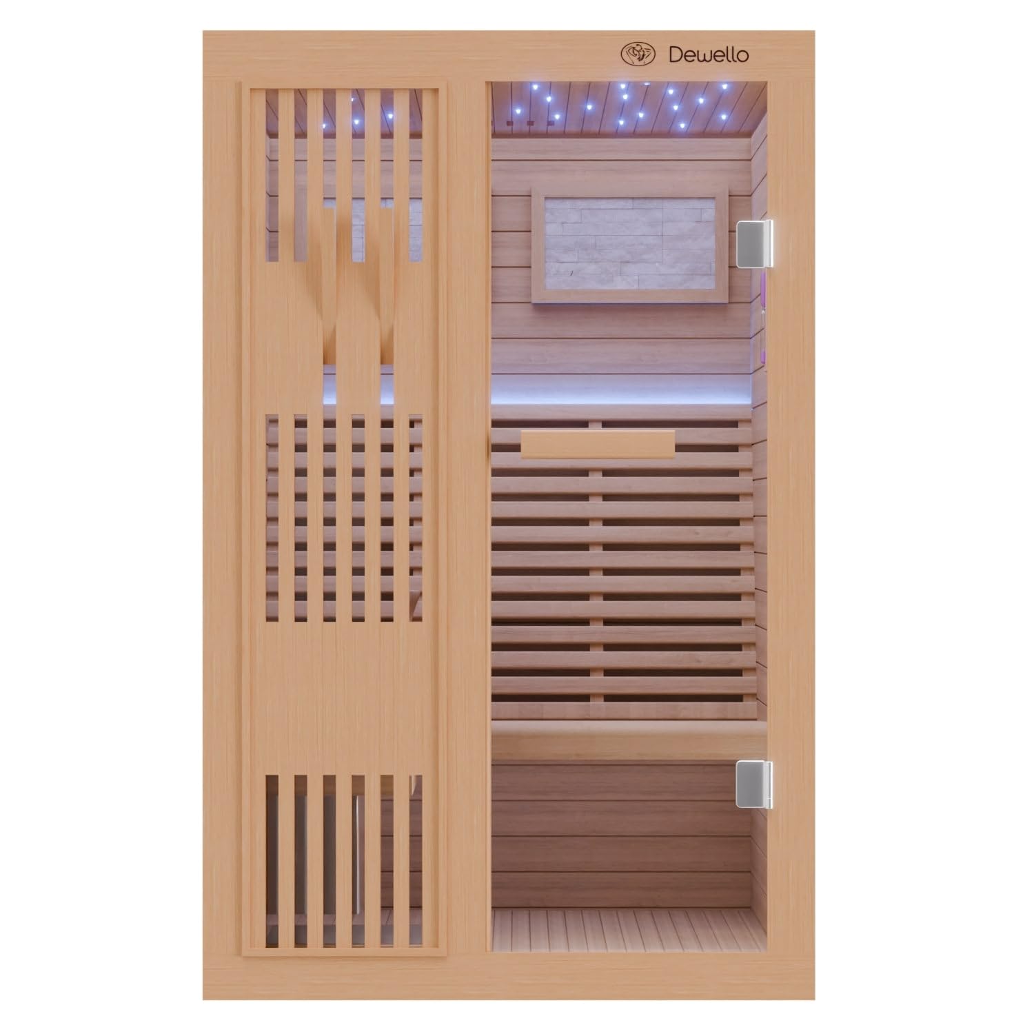 dewello-minto-120x120-finnische-sauna-aus-hemlock-tannenholz-mit-3-5-kw-harvia-o image 6