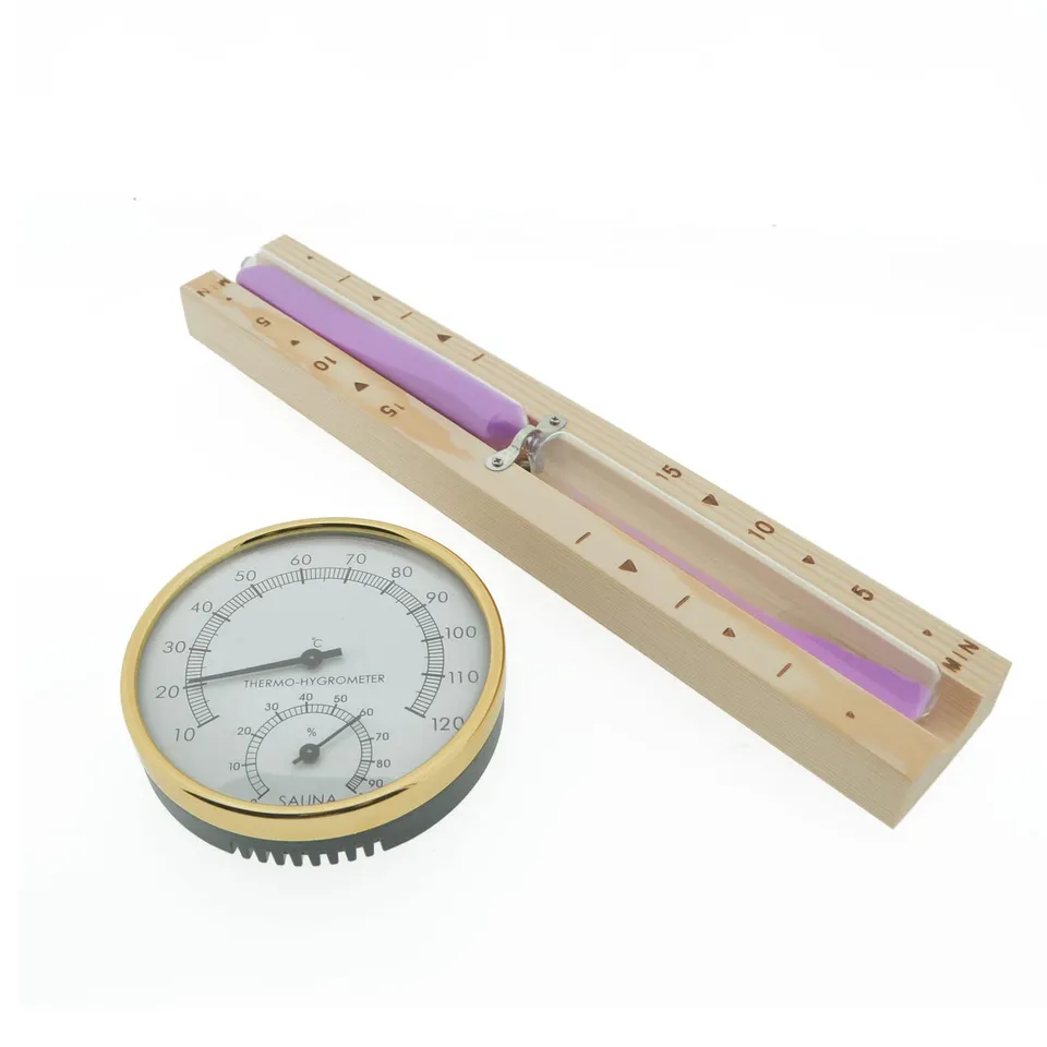 dewello-sauna-zubeh-r-set-thermometer-hygrometer-2in1-sanduhr-15-minuten-aufguss image 1