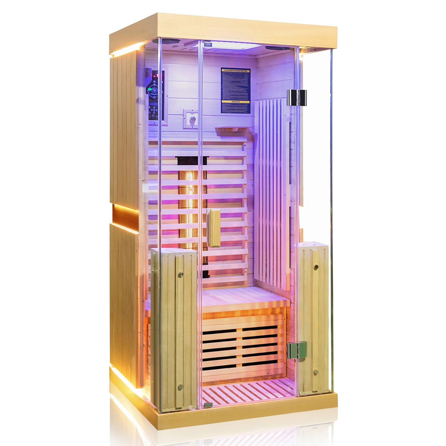 dewello-kingston-infrarotkabine-90x90-infrarotsauna-f-r-1-person-hemlock-holz image 3