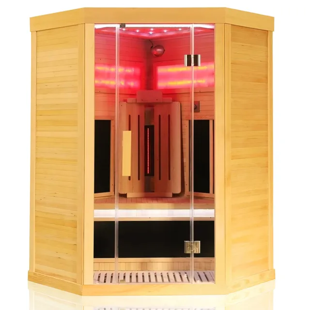 dewello-infrarotkabine-saltcoats-120-x-120-cm-1-2-personen-eckkabine-mit-vollspe image 1