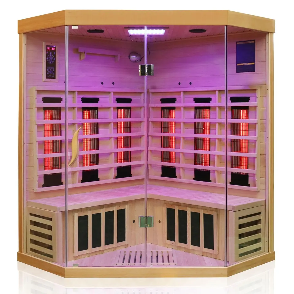 dewello-brandon-infrarotkabine-140x140-cm-dual-therm-f-r-1-2-personen-hemlock-mi image 1