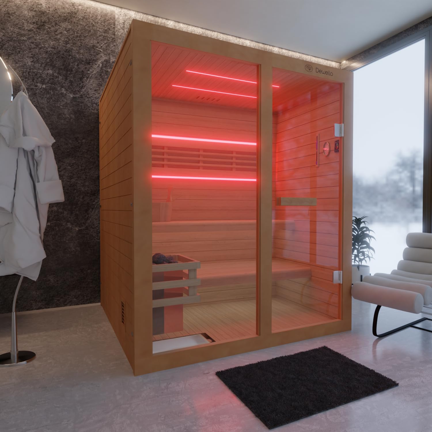 dewello-finnische-sauna-tofino-160x150-saunakabine-2-3-personen-mit-4-5-kw-harvi image 2