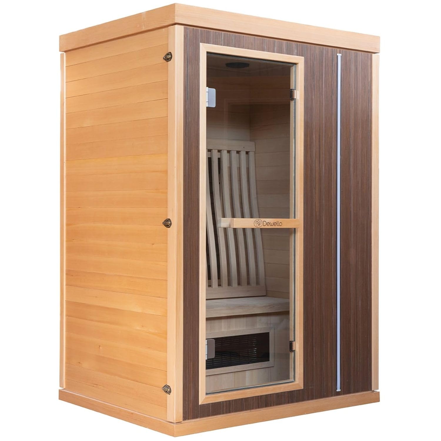 dewello-infrarotkabine-melville-130x105-infrarotsauna-1-2-personen-hemlock-walnu image 3