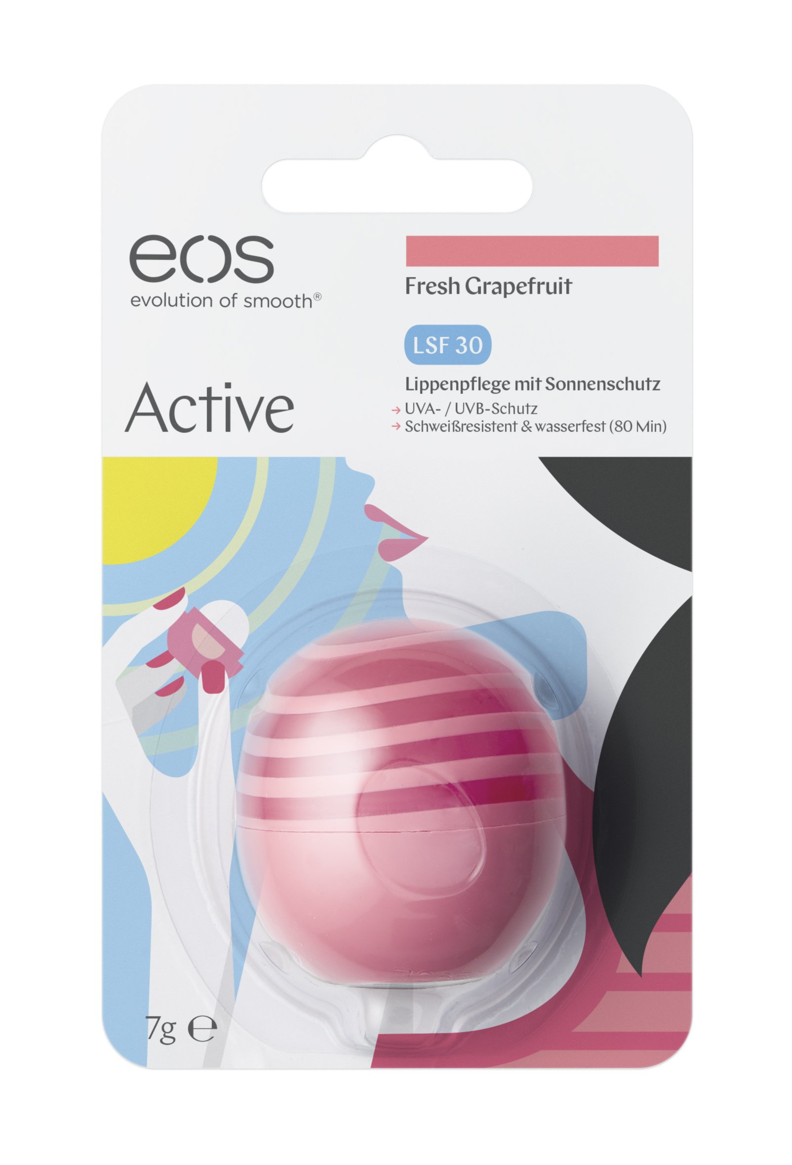 eos-active-lip-balm-fresh-grapefruit-lsf-30-lippenpflege-mit-sonnenschutz-stick image 1