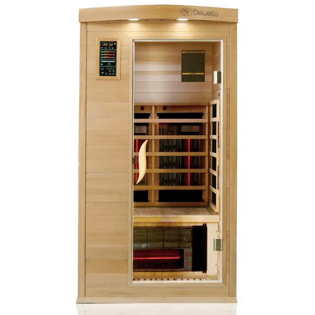 dewello-pierson-pro-infrarotkabine-100x100-infrarotsauna-f-r-1-person-hemlock-ze image 1