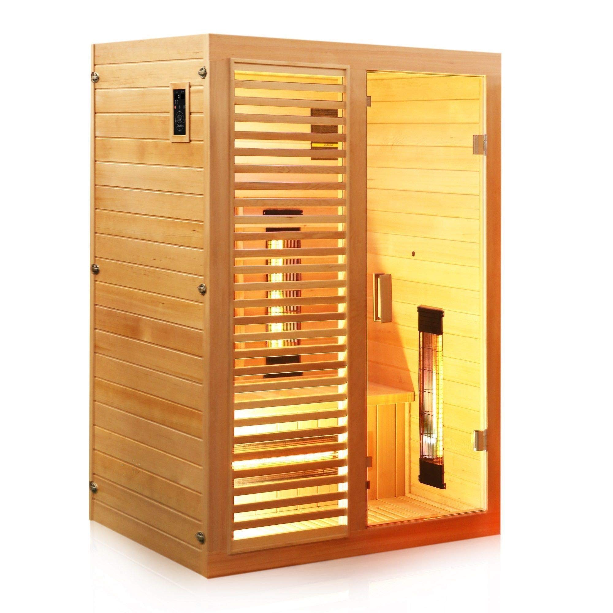dewello-infrarotkabine-hamlin-130-x-105-cm-f-r-1-2-personen-hemlock-mit-vollspek image 4