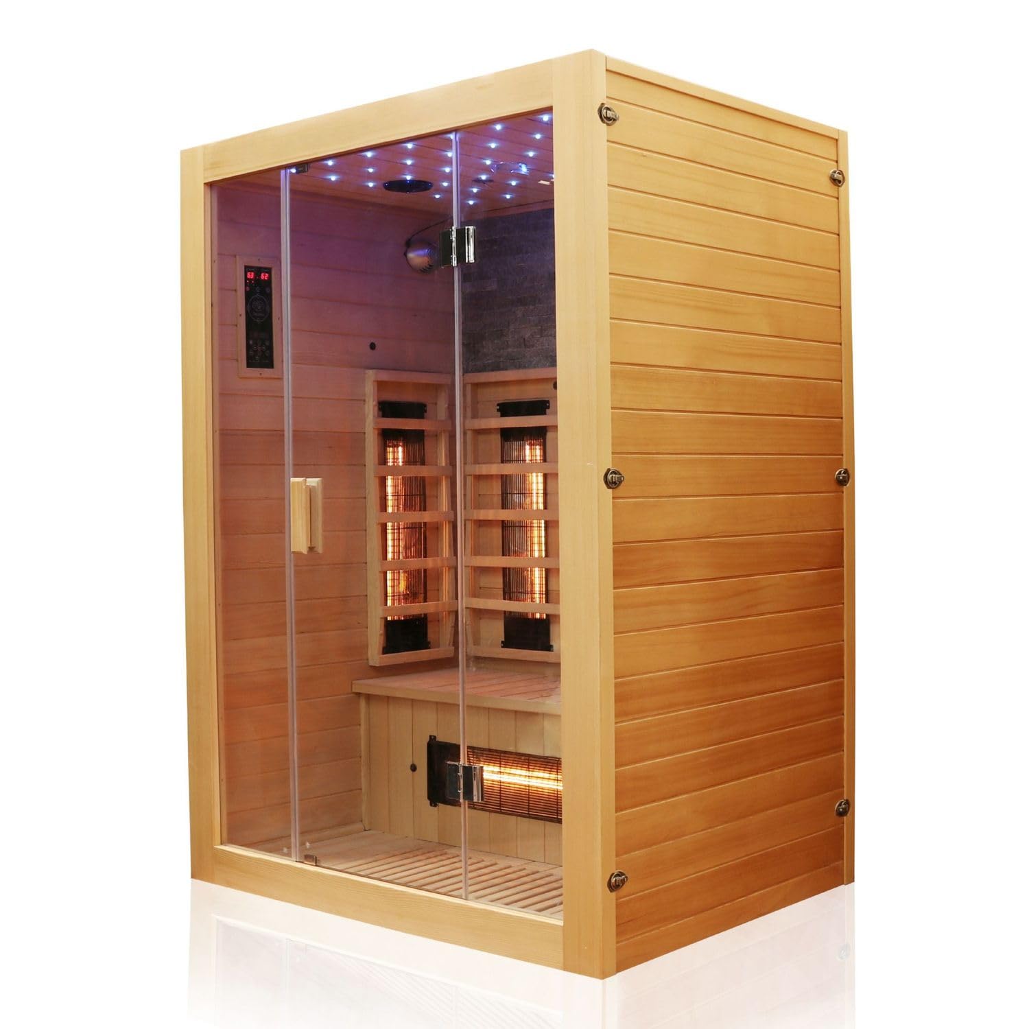 dewello-milton-infrarotkabine-135-x-105-cm-f-r-1-2-personen-aus-hemlock-holz-mit image 4
