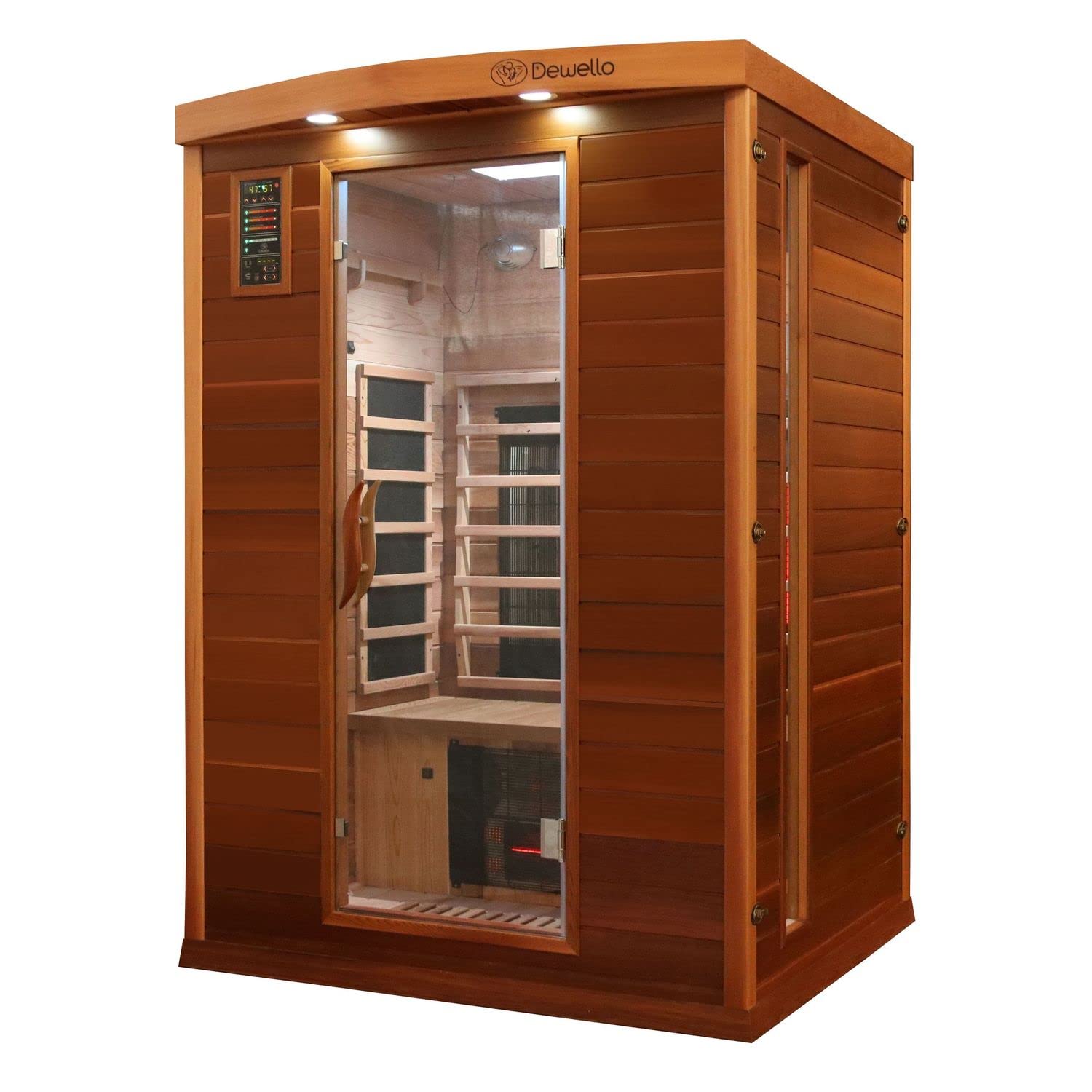 dewello-pierson-pro-135x105-infrarotkabine-f-r-1-2-personen-aus-zedernholz-mit-d image 1
