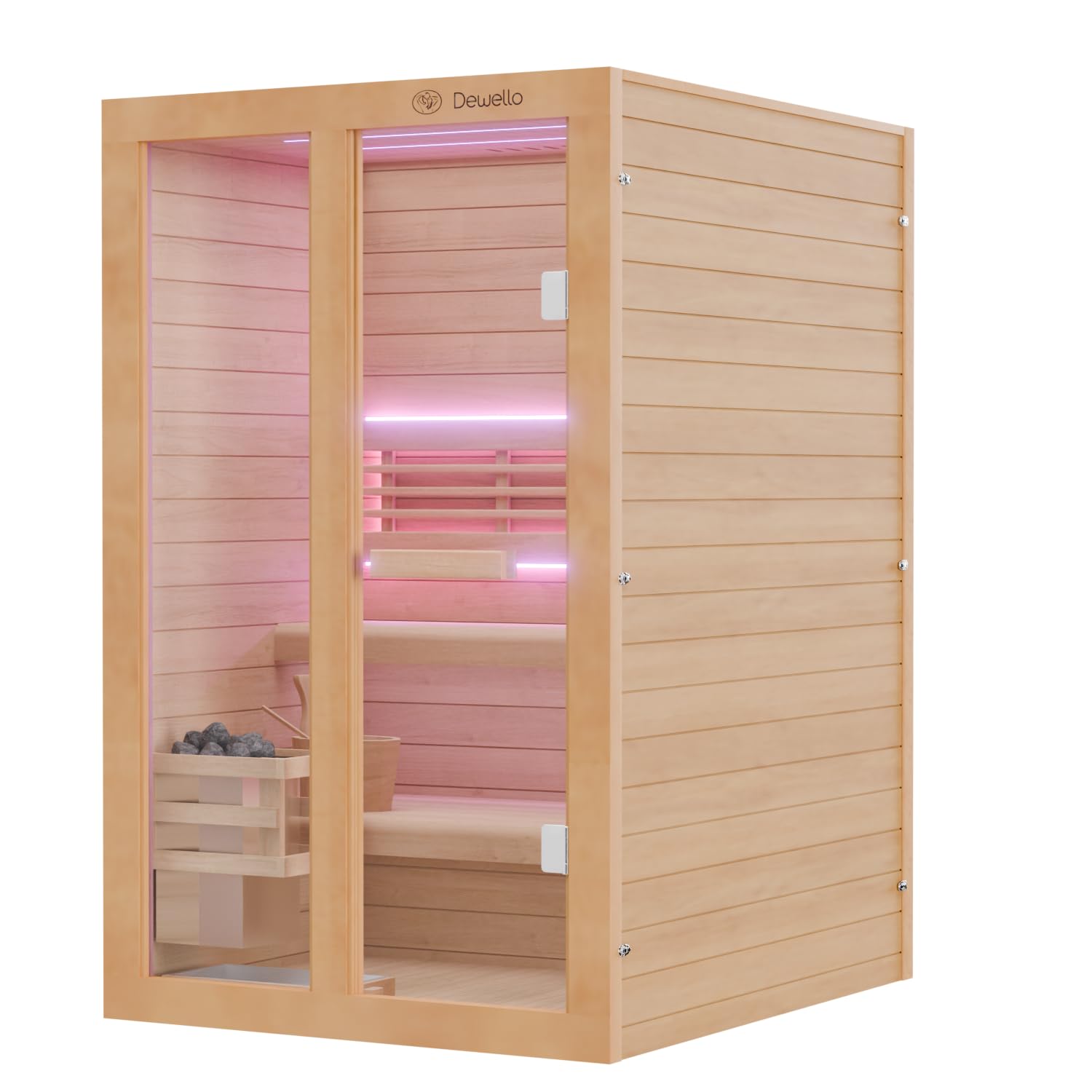 dewello-tofino-120x140-finnische-sauna-aus-hemlock-tannenholz-mit-3-5-kw-harvia- image 3